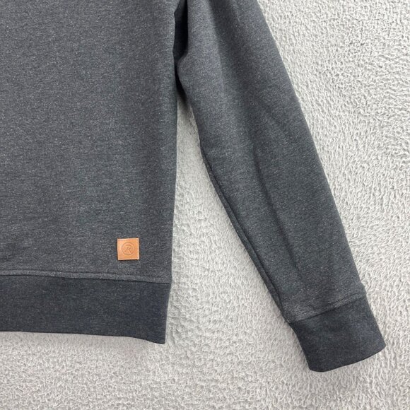 Revtown 1/4 Zip Sweatshirt Mens Medium Gray Mock Neck Fleece Comfort Minimalist - Picture 5 of 16